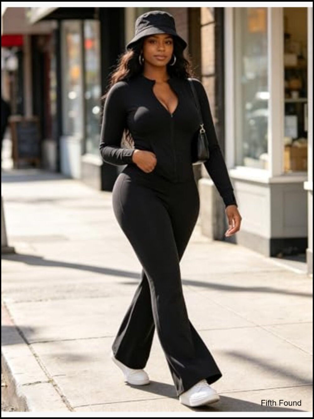 Womens 2 Piece Set Long Sleeve Jacket & Flare Leggings Workout Tracksuit - Picture 2 of 7